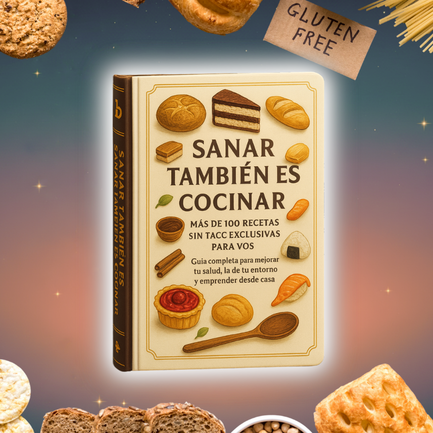 COCINA SIN TACC, RICO Y FÁCIL CON + 100 RECETAS PREMIUM + 5 BONUS DE REGALO